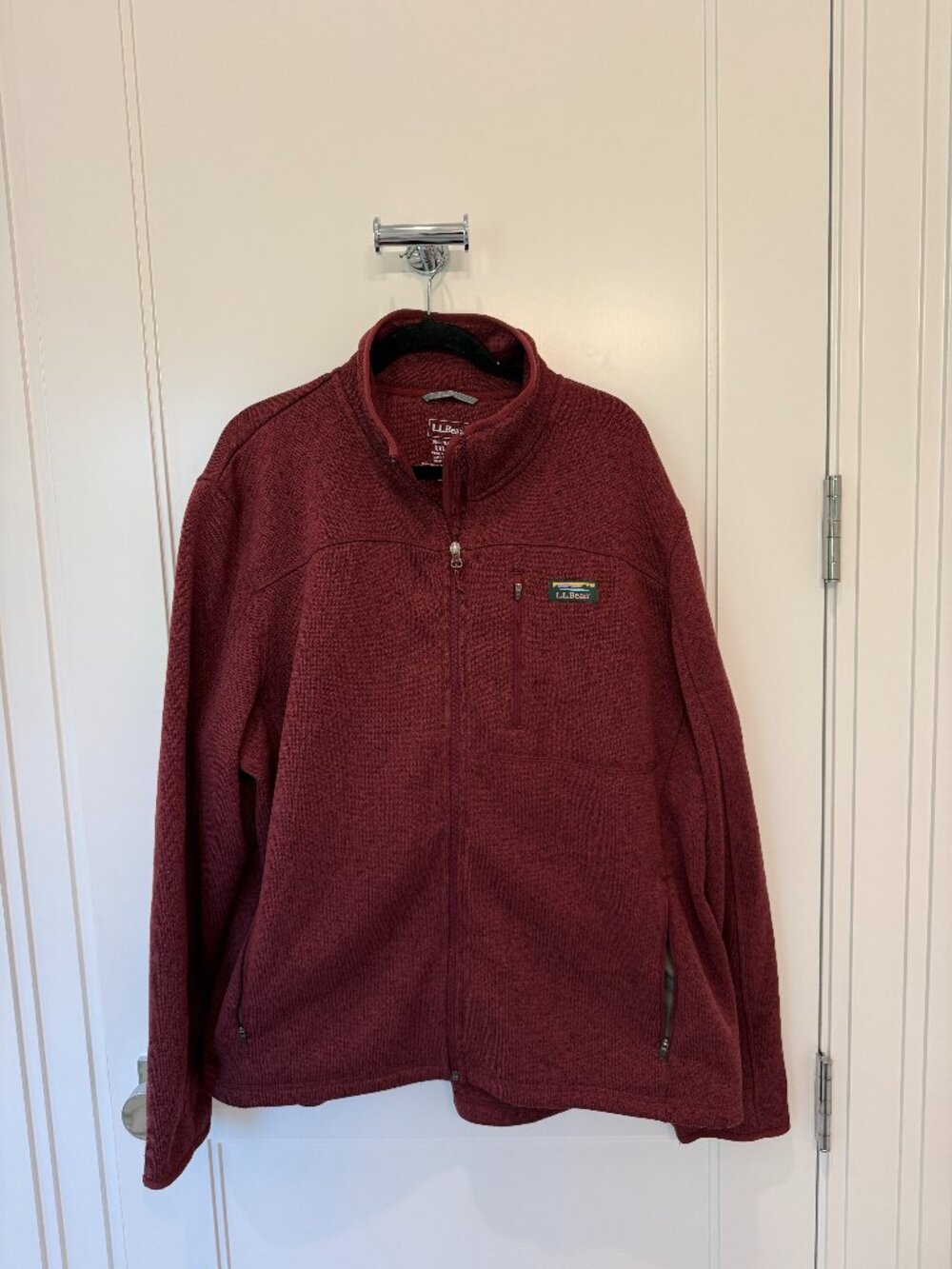 L.L. Bean Men's Red Fleece Full Zip Jacket XXL